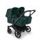 Bugaboo Donkey 6 Tweeling Kinderwagen Twin Black | Fern Green