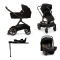 Nuna Kinderwagen 4 in 1 DEMI™ next Caviar (incl. Meerijdplankje) + Autostoel PIPA™ next + Nuna 360° base