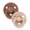 Bibs Pacifier Latex Round Woodchuck/Blush Size 1 (2-pack)