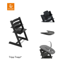 Stokke® High Chair Tripp Trapp® Black + Newborn Set™ Anthracite + Baby Set™ Black + Tray™