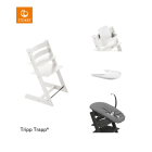 Stokke® High Chair Tripp Trapp® White + Newborn Set™ Anthracite + Baby Set™ White + Tray™