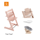Stokke® High Chair Tripp Trapp® Serene Pink + Newborn Set™ + Baby Set™ Serene Pink + Tray™