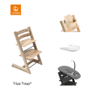 Stokke® Highchair Tripp Trapp® Wild Wood + Newborn Set™ Anthracite + Baby Set™ Natural + Tray™